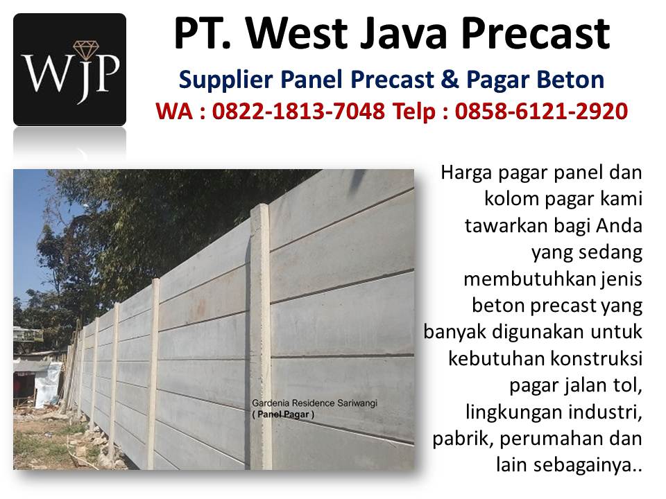 Precast pagar hubungi wa : 085861212920, perusahaan dinding precast di Bandung.  Harga-pagar-beton-harga